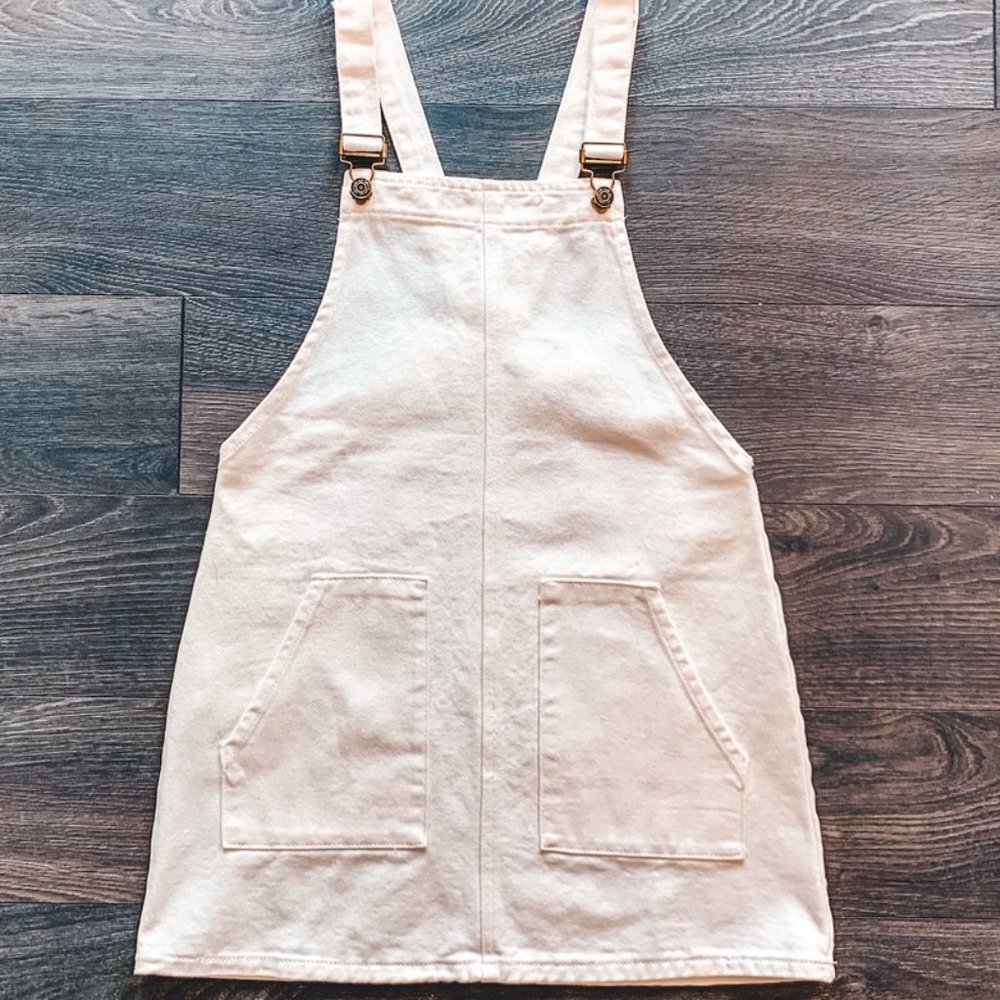 Jumper Dress - White Denim - Brand New